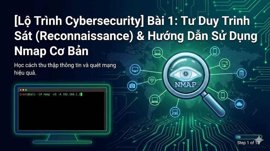 [Lộ Trình Cybersecurity] Bài 1: Tư Duy Trinh Sát (Reconnaissance) & Hướng Dẫn Sử Dụng Nmap Cơ Bản